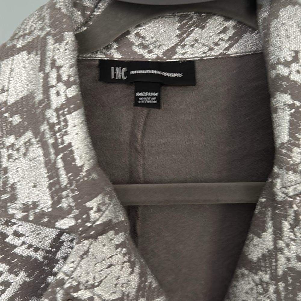 Sparkly And Shiny Silver Python Print Jacket - image 3